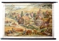 Mobile Preview: Vintage Wandkarte Mittelalterliches Bauernleben