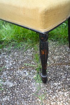 Set aus Vintage Stuhl & Tisch schwarz