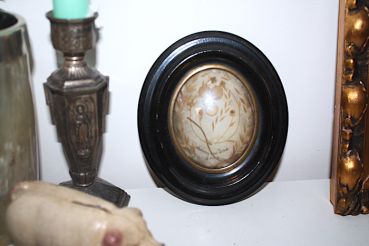 Antikes Miniaturbild Klee oval
