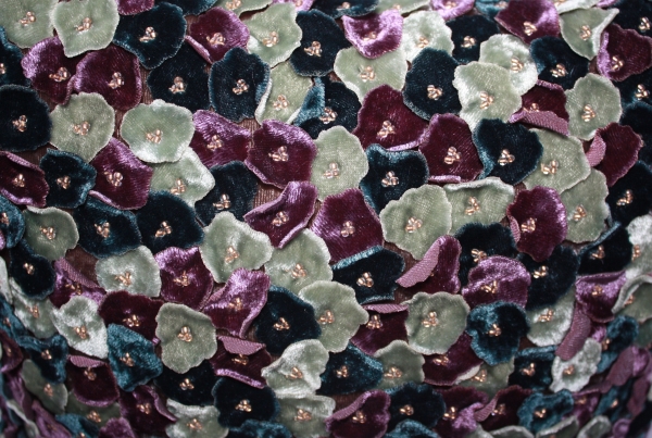 Kissen Fiori violett  Haute Couture, 30x30cm