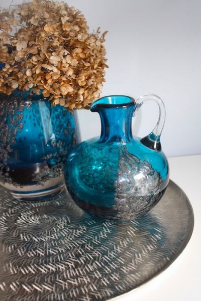 Vase Bubbles Schott-Zwiesel vintage blau