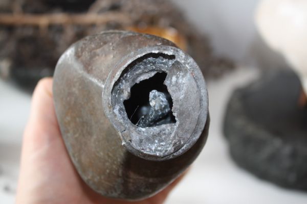 Vintage Skulptur Büste Kopf Metall