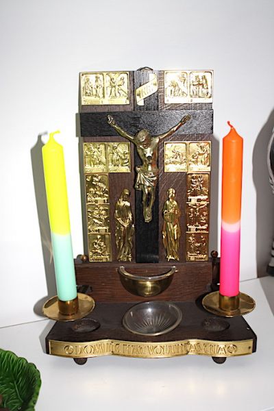 Vintage Altar Holz/ Gold Jesus