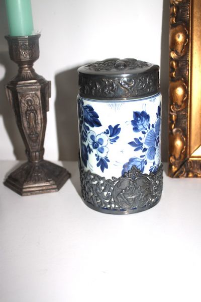 Vintage Keramik Dose Delft