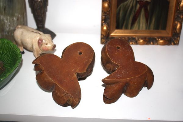 2er Set Vintage Holz- Engel