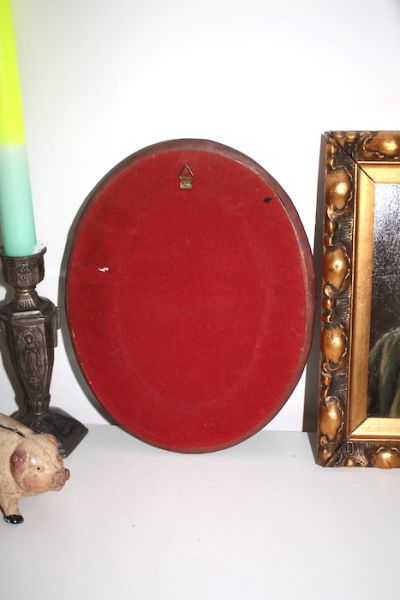 Vintage Bild oval rot Park