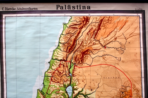 Vintage Wandkarte Palästina